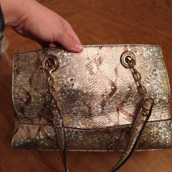 Anne Klein snake print purse bag - Picture 4 of 4